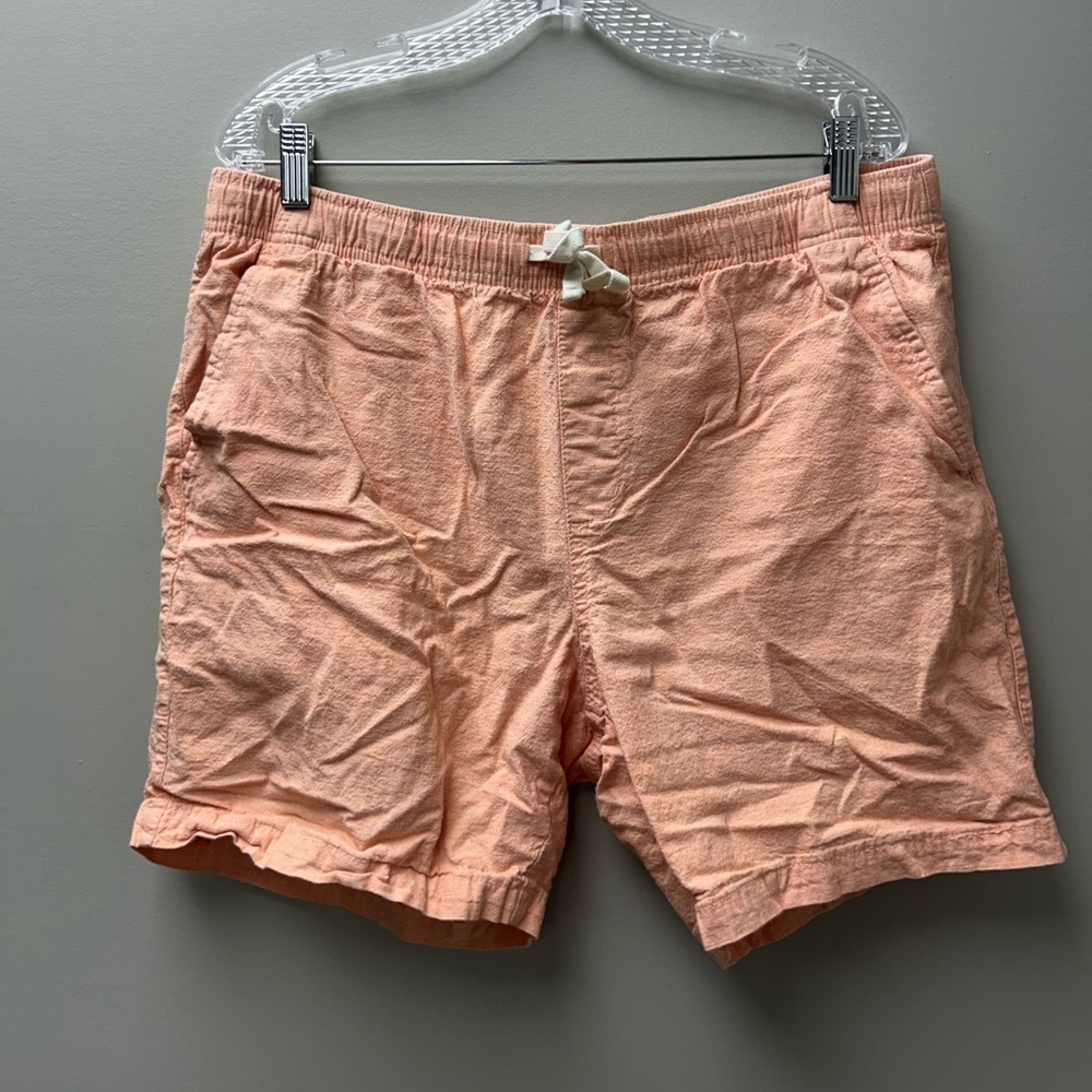 Old‎ Navy Men’s Orange Jogger Linen Blend Shorts